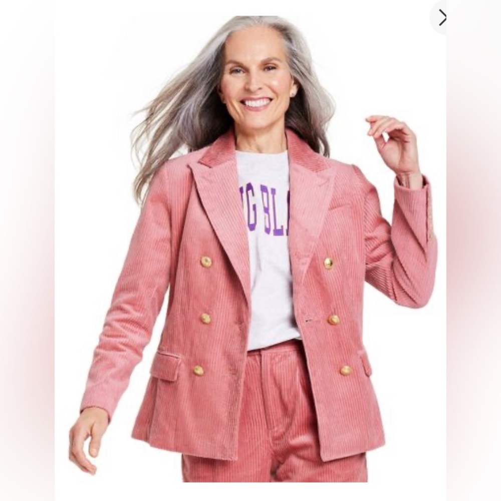 NWT Women's Corduroy Double Breasted Blazer - Rowing Blazers x Target